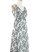 Jacquard Silver Lame Gown Dress arcadeshops.com