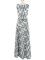 Jacquard Silver Lame Gown Dress arcadeshops.com