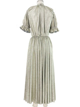 Emilia Wickstead Metallic Ruffle Sleeve Dress Dress arcadeshops.com