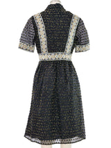 Oscar de la Renta Tufted Metallic Shirt Dress Dress arcadeshops.com