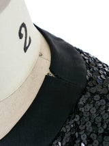 Yves Saint Laurent Black Sequin Jacket Jacket arcadeshops.com