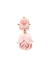 Oscar de la Renta Carved Rose Drop Earrings Jewelry arcadeshops.com