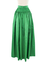 Bill Blass Green Satin Ball Skirt Bottom arcadeshops.com
