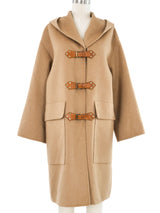 Celine Camel Buckle Front Coat Outerwear arcadeshops.com