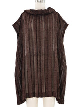 Issey Miyake Metallic Brown Tunic Top arcadeshops.com