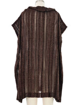 Issey Miyake Metallic Brown Tunic Top arcadeshops.com