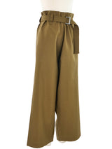 Issey Miyake Olive Paperbag Trousers Bottom arcadeshops.com