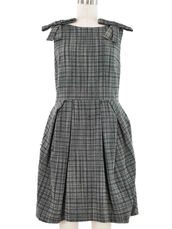 2008 Christian Dior Bow Tweed Dress