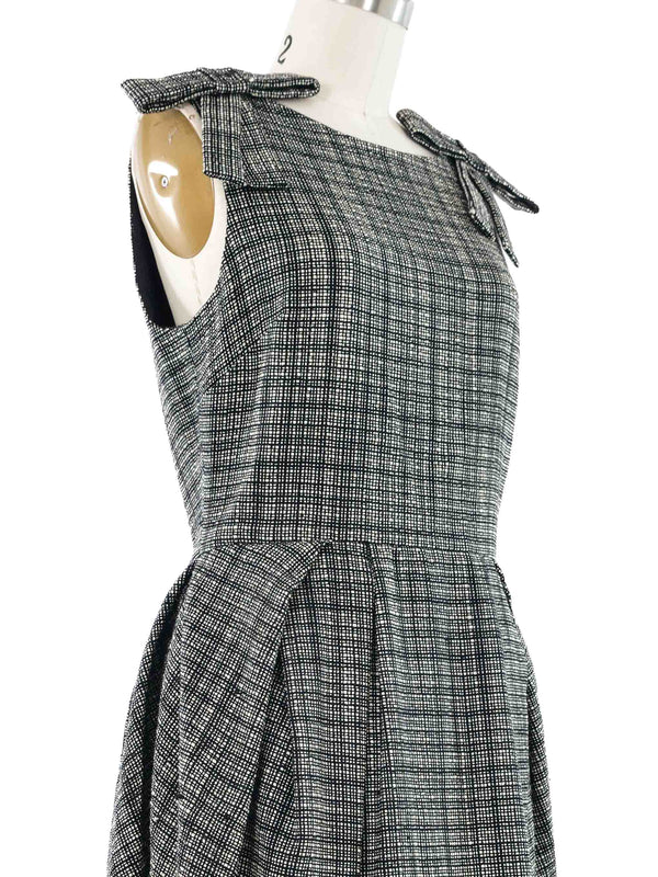 2008 Christian Dior Bow Tweed Dress