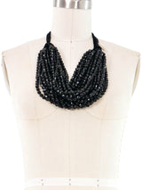 Yves Saint Laurent Multi Strand Jet Necklace Jewelry arcadeshops.com