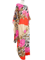 1970s Hanae Mori Kimono Sleeve Cotton Gown Dress arcadeshops.com