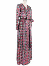 1960s Oscar de la Renta Sequin Wrap Gown Dress arcadeshops.com