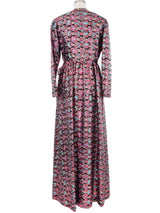 1960s Oscar de la Renta Sequin Wrap Gown Dress arcadeshops.com