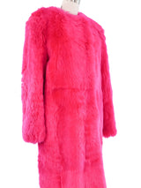 2023 Gucci Hot Pink Fur Coat Outerwear arcadeshops.com