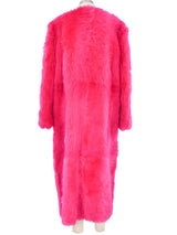 2023 Gucci Hot Pink Fur Coat Outerwear arcadeshops.com