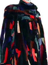 Multicolor Patchwork Fur Coat Outerwear arcadeshops.com