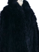 Black Marabou Feather Coat Jacket arcadeshops.com