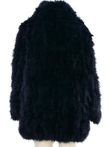 Black Marabou Feather Coat Jacket arcadeshops.com