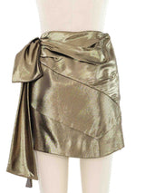 Saint Laurent Gold Lame Skirt Bottom arcadeshops.com