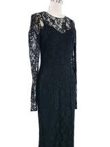 Dolce & Gabbana Black Lace Gown Dress arcadeshops.com