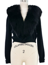 1950s Fox Fur Trim Cardigan Jacket arcadeshops.com