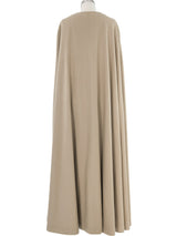 1970s Yves Saint Laurent Sage Wool Cape Outerwear arcadeshops.com