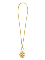 Chanel Quilted Pendant Necklace Jewelry arcadeshops.com