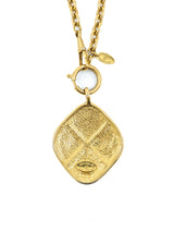 Chanel Quilted Pendant Necklace Jewelry arcadeshops.com
