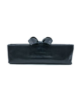 2011 Chanel Black Leather Bow Clutch Accessory arcadeshops.com
