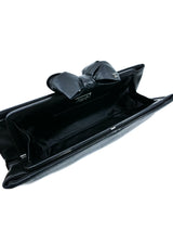 2011 Chanel Black Leather Bow Clutch Accessory arcadeshops.com