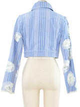 2000s Chanel Striped Denim Jacket Jacket arcadeshops.com