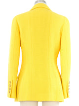 1996 Chanel Yellow Tweed Jacket Jacket arcadeshops.com