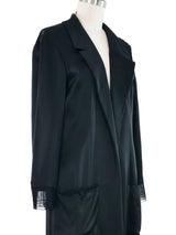 1999 Chanel Black Silk Jacket Jacket arcadeshops.com
