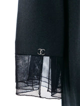 1999 Chanel Black Silk Jacket Jacket arcadeshops.com