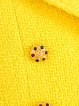 1996 Chanel Yellow Tweed Jacket Jacket arcadeshops.com