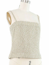1999 Chanel Tweed Champagne Tank Top arcadeshops.com