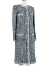 Chanel Metallic Tweed Longline Jacket Jacket arcadeshops.com