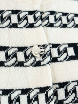 Chanel Chain Intarsia Cardigan Top arcadeshops.com