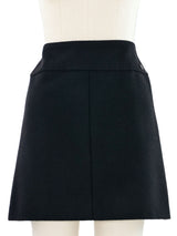 2000s Chanel Wool Mini Skirt Bottom arcadeshops.com