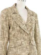 2003 Chanel Khaki Tweed Jacket Jacket arcadeshops.com