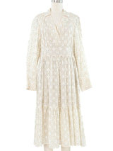 2016 Chanel Eyelet Ruffle Dress Dress arcadeshops.com