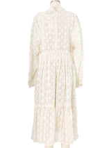 2016 Chanel Eyelet Ruffle Dress Dress arcadeshops.com