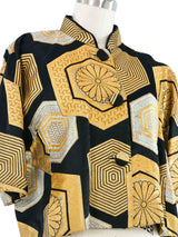 Golden Brocade Cropped Jacket Top arcadeshops.com
