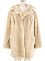 Ivory Mink Fur Coat Outerwear arcadeshops.com
