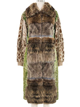 Lanvin Patchwork Fur Coat Outerwear arcadeshops.com