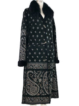 Giuliana Teso Printed Suede Coat Outerwear arcadeshops.com