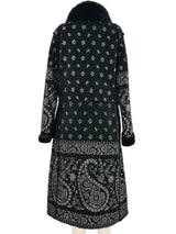 Giuliana Teso Printed Suede Coat Outerwear arcadeshops.com