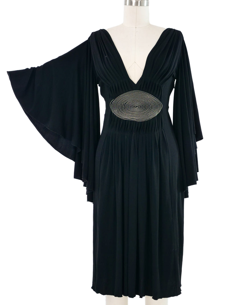 fendi jersey dress Embellished Black styleattribute-casual dresses