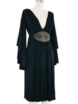 Fendi Embellished Black Jersey Dress Dress arcadeshops.com