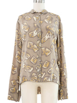 Fendi Watercolor Print Top Top arcadeshops.com